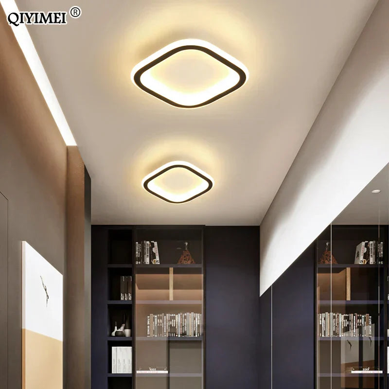 DecorBites™ Black Led Ceiling Light for Home Entryway - Modern Balcony Indoor Lamp