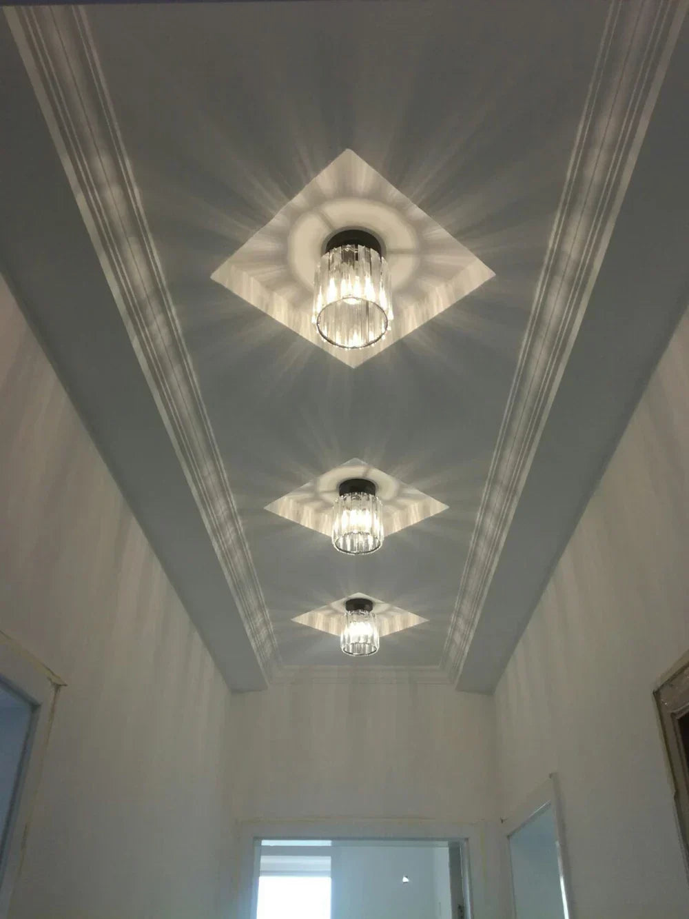 DecorBites™ Crystal Ceiling Lights: Modern Living Room Bedroom Decorative Lamp with E27 Bulb Socket