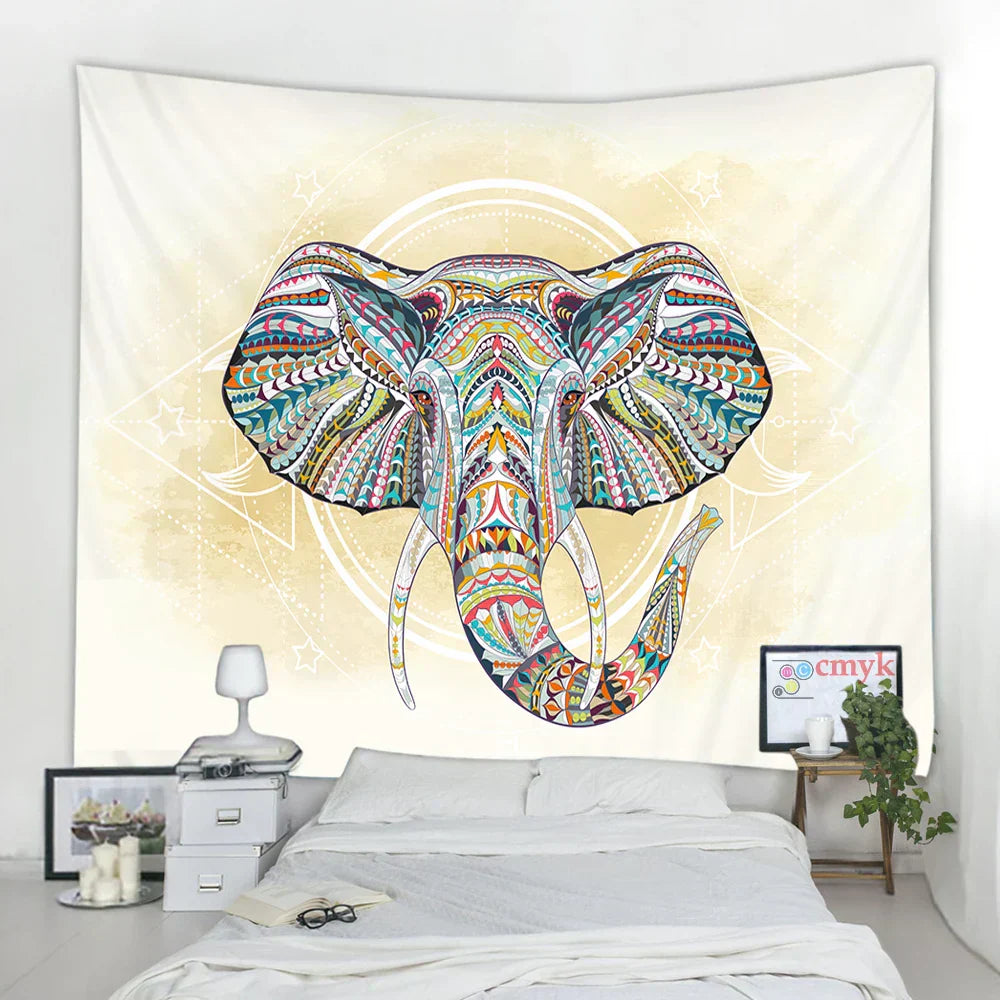 DecorBites™ Animal Mandala Tapestry Wall Hanging Mat Beach Towel Blanket