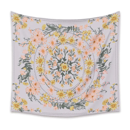 DecorBites™ Bohemian Mandala Flower Tapestry Wall Hanging for Living Room Bedroom Decor