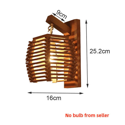 DecorBites™ Bamboo Wall Sconce Light for Aisle Corridor Hotel Restaurant Café