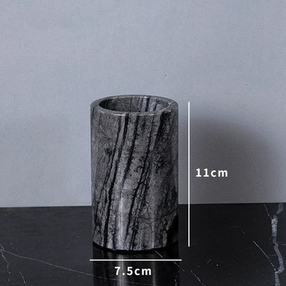 DecorBites™ Ancient Wood Grain Marble Bathroom Set with Luxury Accessories