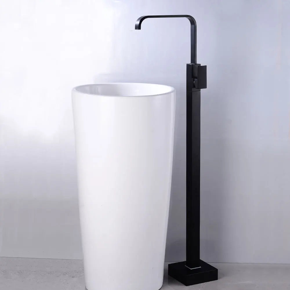 DecorBites™ Black Tall Basin Faucet Single Handle Cold Hot Water Mixer Sink Tap