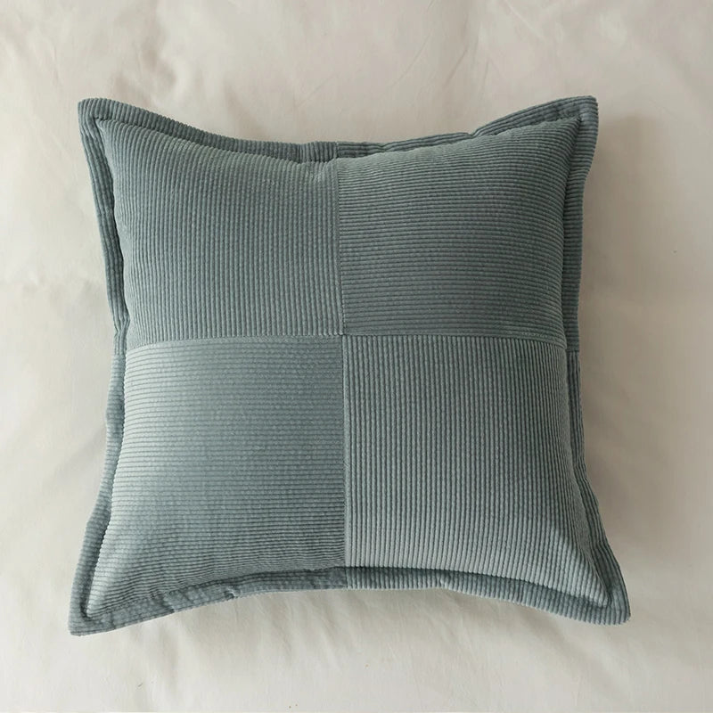 DecorBites™ Corduroy Pillow Cover 45x45cm Modern Soft Solid Cushion for Home Sofa Bed