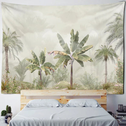 DecorBites™ Banana Tree Mist Tapestry Wall Hanging Boho Hippie Polyester Home Decor
