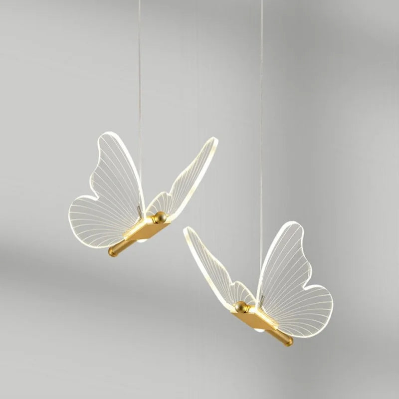 DecorBites™ Acrylic Butterfly LED Pendant Light - Modern Luxury Designer Fixture