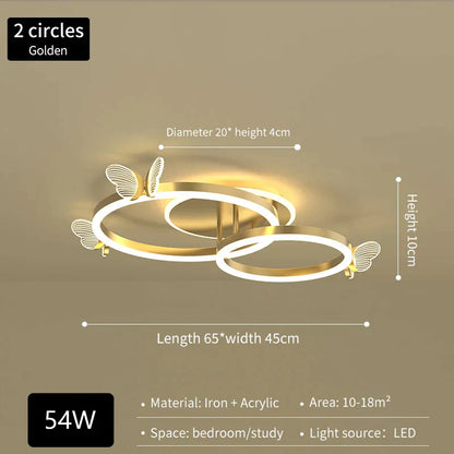 DecorBites™ Luxe Butterfly LED Ceiling Lamp: Modern, Bright & Elegant Atmosphere