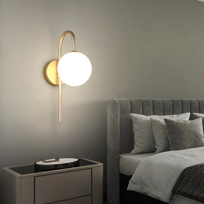 DecorBites™ Glass Ball LED Wall Sconce for Elegant Living Room Bedroom Hotel Staircase Lighting