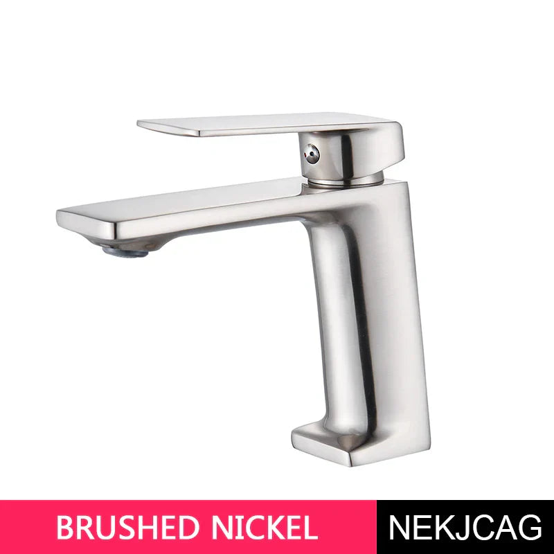 DecorBites™ Black Gold Basin Faucet: Stylish Deck Mounted Bathroom Sink Faucet with Gold Handle
