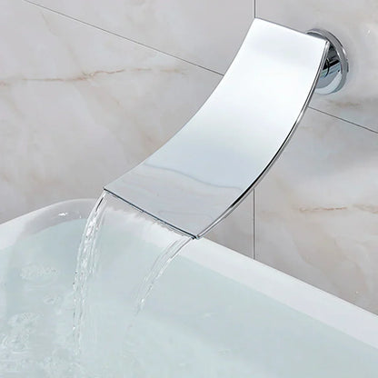 DecorBites™ Chrome Bathtub Faucet Mixer with Hand Shower Waterfall Spout