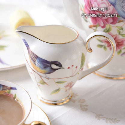 DecorBites™ Bone China Milk Jug: Elegant Ceramic Creamer for Tea, Coffee, Espresso
