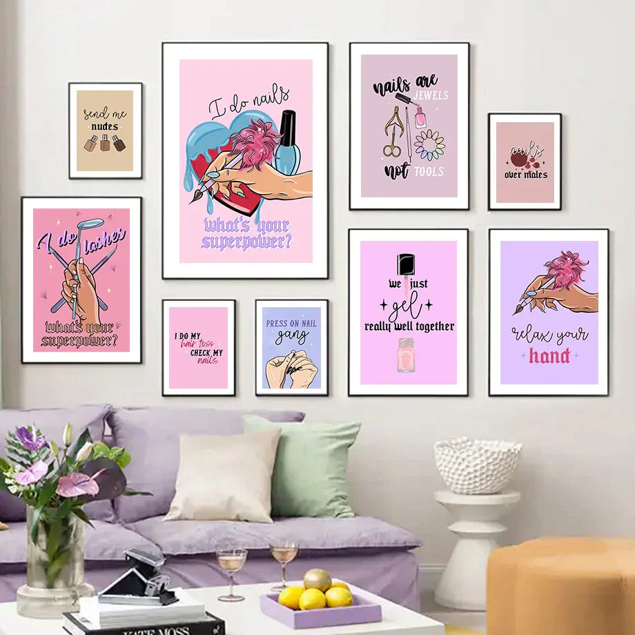 DecorBites™ Beauty Salon Wall Art Set