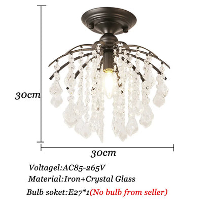 DecorBites™ Crystal Ceiling Light: Modern Luxury Chandelier for Kitchen, Bedroom, Aisle - Minimalist Design