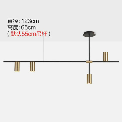 DecorBites™ Black Minimalist Dining Room Chandelier: Modern Nordic Long Lights for Stylish Lighting