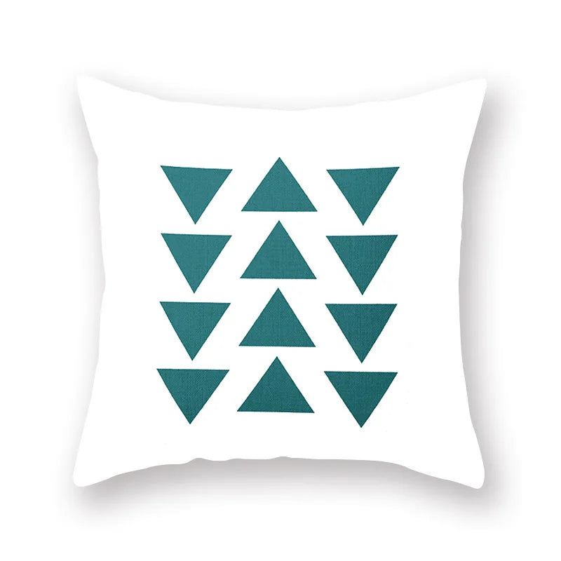 ™ Green Geometric Pillowcase - Nordic Classic Design for Home Decor and Comfort
