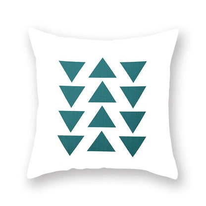 ™ Green Geometric Pillowcase - Nordic Classic Design for Home Decor and Comfort