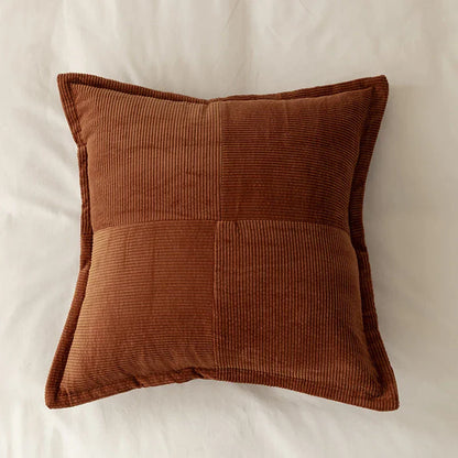 DecorBites™ Corduroy Pillow Cover 45x45cm Modern Soft Solid Cushion for Home Sofa Bed