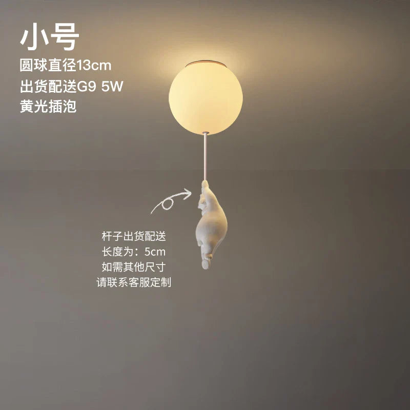 DecorBites™ Bear LED Ceiling Light: Modern Cartoon Warmth for Kids Rooms, Bedroom, Living Room Lighting