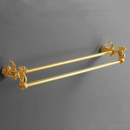 DecorBites™ Dragon Bathroom Hardware Set: Paper Holder, Towel Rack, Soap Dish (MB-0950A)