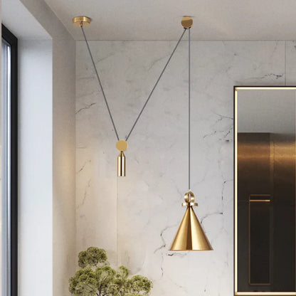 DecorBites™ Industrial Metal Pendant Light with Adjustable Height for Kitchen and Dining Room Decor