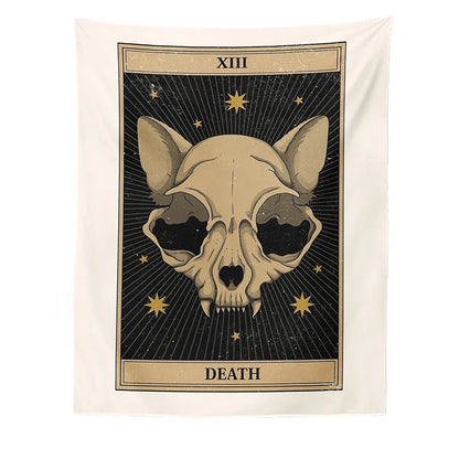 DecorBites™ Cat Divination Tarot Card Tapestry Moon Phase Wall Hanging Décor