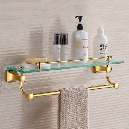 ™ Gold Bathroom Hardware Set for Towels, Paper, Brushes, and More