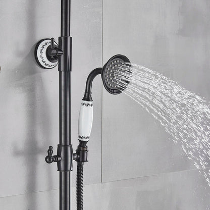 DecorBites™ 8" Rainfall Shower System with Bathtub Faucet and Hand Shower