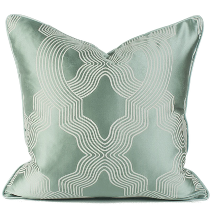 DecorBites™ Asian Landscape Painting Jacquard Square Pillow Cover 45x45cm