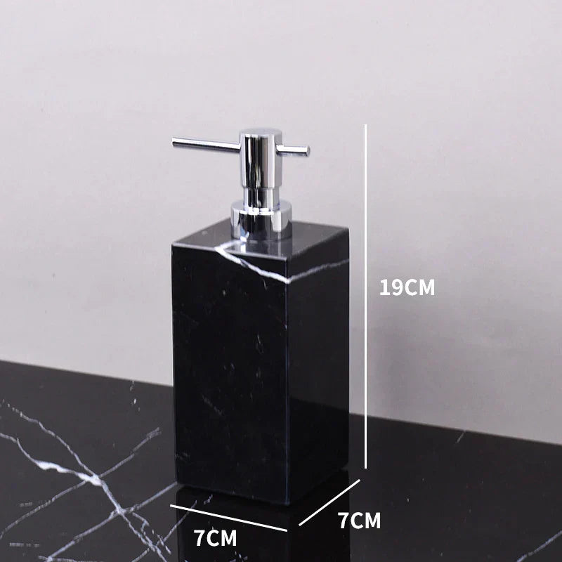 DecorBites™ Black Marquina Marble Bathroom Set cue.opti