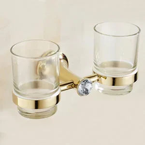 DecorBites™ Gold Bathroom Hardware Set: Towel Rack, Toilet Paper Holder, Towel Bar, Hook