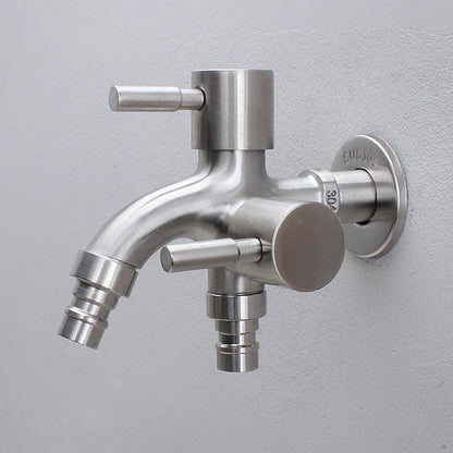 DecorBites™ Dual-Outlet Stainless Steel Faucet for Outdoor Garden Sink and Washing Machine