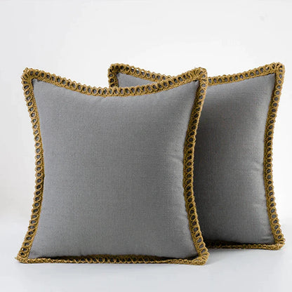 DecorBites™ Linen Square Throw Pillow Covers Set - Home Decor for Sofa, Couch, Bed