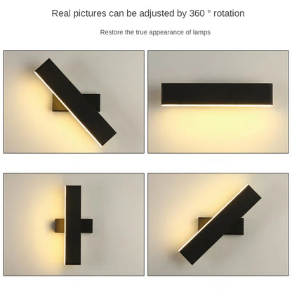 DecorBites™ 360 Degree Rotate Wall Lamp for Bedroom Hotel Bedside Sconce Reading Light