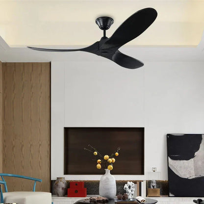 DecorBites™ 88" Large Wood Blade Ceiling Fan with Remote Control and DC Motor