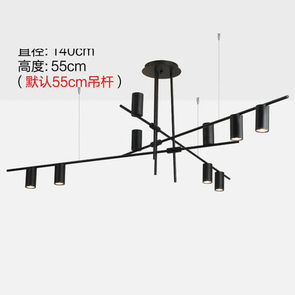 DecorBites™ Black Minimalist Dining Room Chandelier: Modern Nordic Long Lights for Stylish Lighting