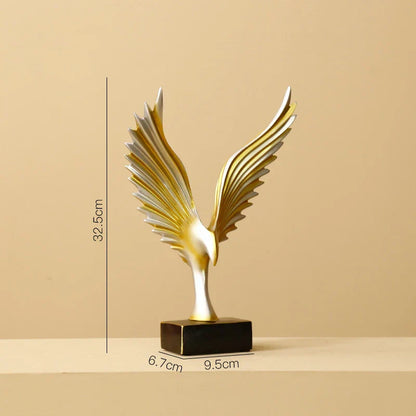 DecorBites™ Angel Wings Sculpture: Nordic Modern Abstract Resin Home Decor Artware