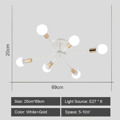 DecorBites™ LED Metal Chandeliers for Living Room - Stylish Ceiling Light for Home Decor