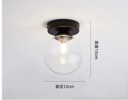 DecorBites™ Glass Ball Ceiling Light: Modern Nordic Style, Creative Round Lamp for Home Decor.