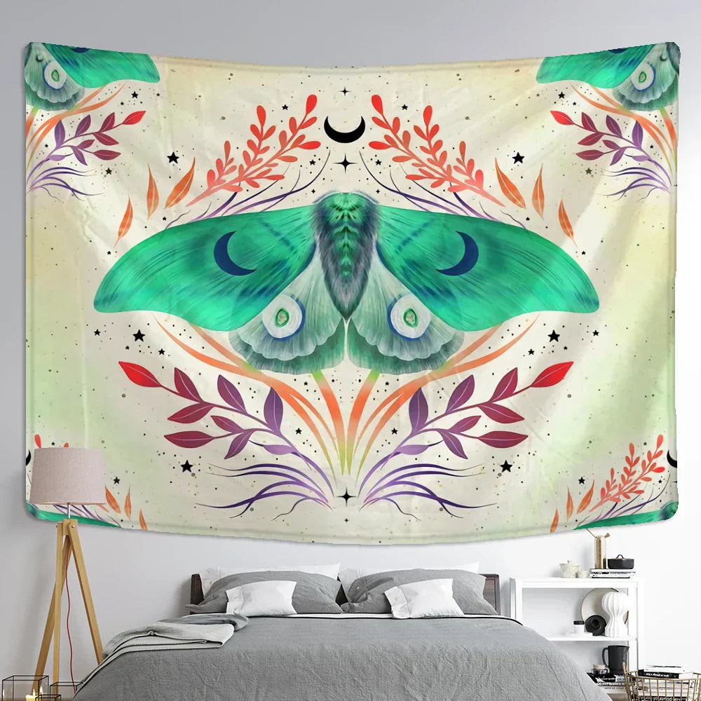 DecorBites™ Butterfly Tapestry: Bohemian Hippie Psychedelic Wall Hanging for Home Decor