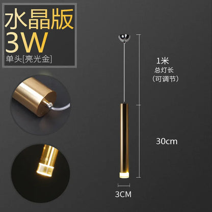 DecorBites™ Aluminum Tube Pendant Light for Dining Room and Kitchen Home Decor