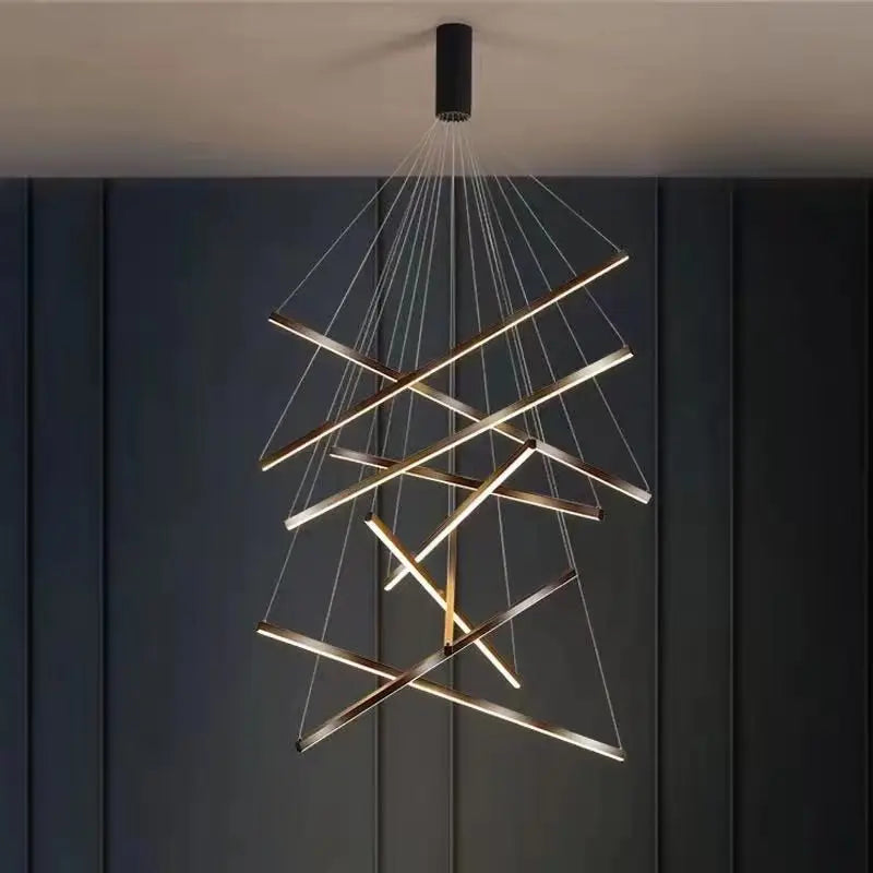 DecorBites™ LED Nordic Chandelier: Modern Pendant Light for Living, Dining, and Bedroom