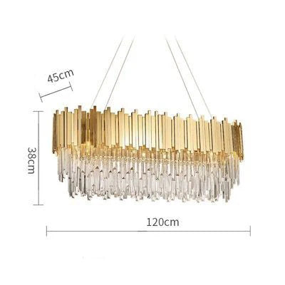 DecorBites™ Art Deco Crystal LED Chandelier - 4 Tier Gold Silver Designer Lighting