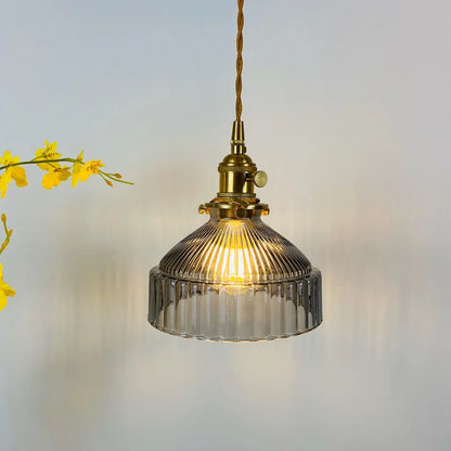 DecorBites™ Glass Hanging Lamp with Switch: Modern Nordic Copper Pendant Light Fixtures