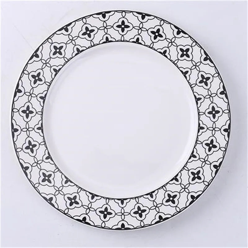 DecorBites™ Ceramic Dessert Plates Set - 8 Inch Scandinavian Style Breakfast Saucers