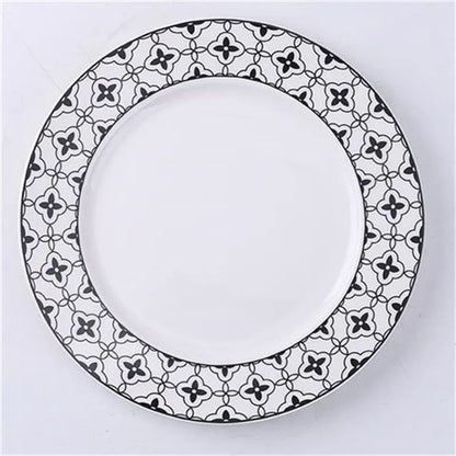 DecorBites™ Ceramic Dessert Plates Set - 8 Inch Scandinavian Style Breakfast Saucers