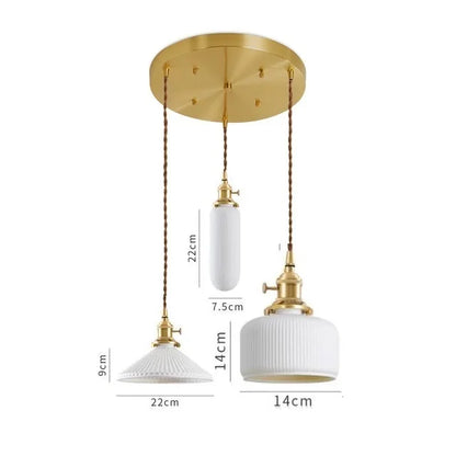DecorBites™ Ceramic LED Pendant Light: Japanese Style, Nordic Design, Modern Living Room Hanging Lamp