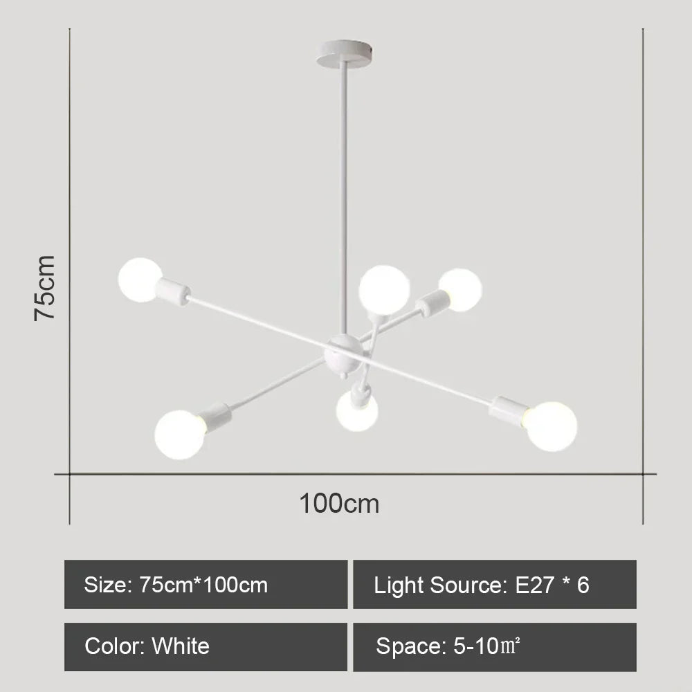 DecorBites™ LED Metal Chandeliers for Living Room - Stylish Ceiling Light for Home Decor