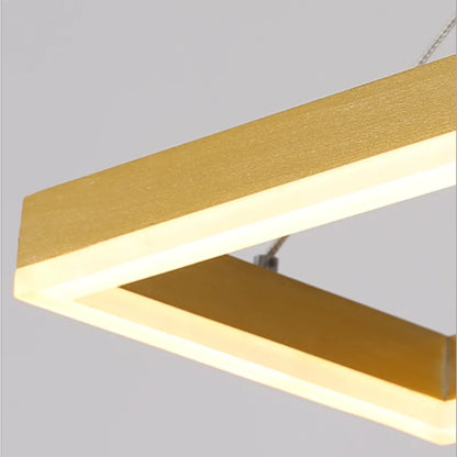 DecorBites™ Gold Aluminum LED Chandelier Acrylic Deco Design for Bedroom Kitchen Island