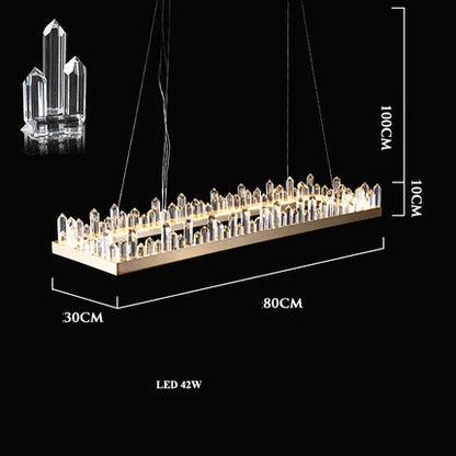 ™ Golden Crystal LED Chandelier for Modern Dining Room