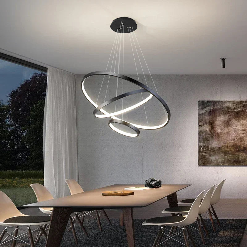 ™ LED Ceiling Chandelier Round Pendant Light for Modern Home Interior Lighting